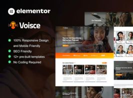 Voisce – Podcaster & Music Streaming Elementor Pro Template Kit