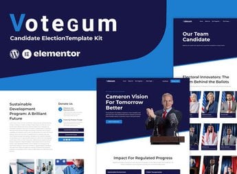 Votegum – Candidate Election Elementor Template Kit