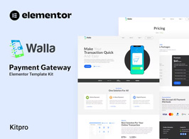 Walla – Payment Gateway Elementor Template Kit