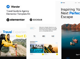 Wander – Travel Guide & Agency Elementor Template Kit