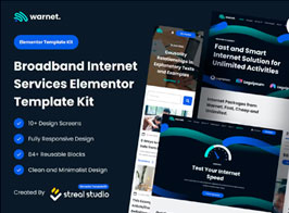 Warnet – Broadband Internet Services Elementor Template Kit