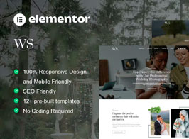 Wedshot – Wedding Photography Service Elementor Template Kit