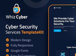 WhizCyber – Cyber Security Elementor Template Kit