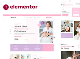 Widak – Facial Care & Beauty Treatment Elementor Pro Template Kit