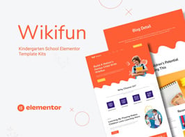 Wikifun – Kindergarten School Elementor Template Kit