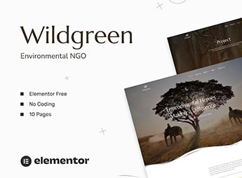 Wildgreen – Environmental NGO Elementor Template Kit