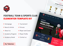 Wolves – Football Team & Sports Club Elementor Template Kit