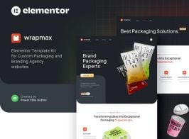 Wrapmax – Custom Packaging & Branding Agency Elementor Template Kit