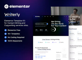 Writerly – Content Writing & Copywriting Elementor Template Kit