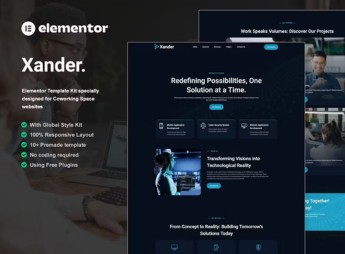 Xander – Tech Company Elementor Template Kit