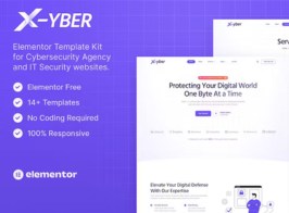 Xyber – Cybersecurity Agency & IT Security Elementor Template Kit