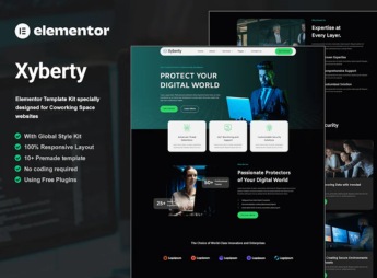 Xyberty – Cyber Security Elementor Template Kit
