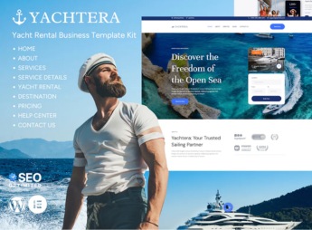 Yachtera – Yacht Club & Boat Rental Elementor Template Kit