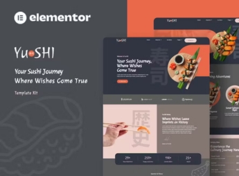 Yushi – Sushi Food Elementor Template Kit