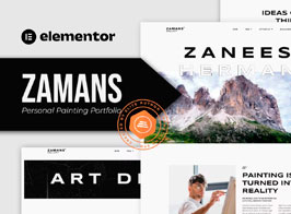 Zamans – Personal Painting Portfolio Elementor Pro Template Kit