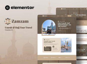 Zamzam – Umrah & Hajj Tour Travel Elementor Template Kit