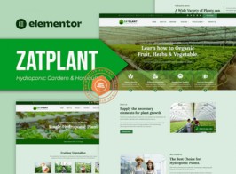 Zatplant – Hydroponic Garden and Horticulture Elementor Template Kit