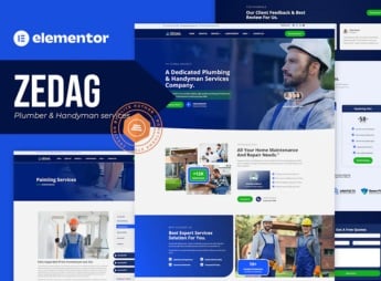 Zedag – Plumber & Handyman Services Elementor Pro Template Kit