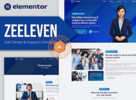 Zeeleven – Call Center & Support Company Elementor Template Kit