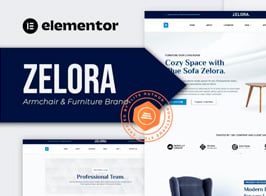 Zelora – Armchair & Furniture Brand Elementor Template Kit