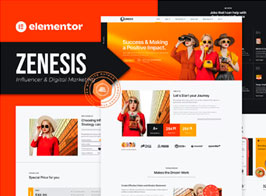 Zenesis – Influencer & Digital Marketing Elementor Template Kit