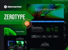Zerotype – Technology Software Company Elementor Template Kit