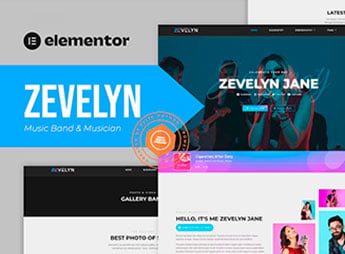 Zevelyn – Music Band & Musician Elementor Template Kit