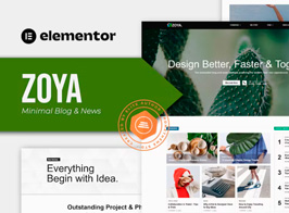 Zoya – Minimal Blog Elementor Template Kit