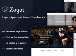 Zoyot – Sports & Fitness Elementor Template Kit