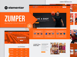 Zumper – Basketball Club & Academy Elementor Template Kit
