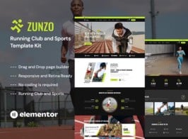Zunzo – Running Club & Sports Elementor Pro Template Kit