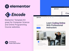 Encode – Online Programming & Computer Science Course Elementor Template Kit