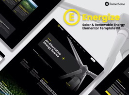 Energize – Solar & Renewable Energy Elementor Template Kit