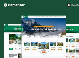 Escape – Forest Travel Adventure Elementor Pro Full Site Template Kit