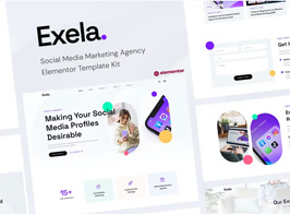Exela – Social Media Marketing Agency Elementor Template Kit