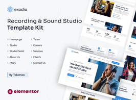 Exodio | Recording & Sound Studio Elementor Template Kit