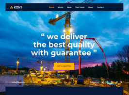 Kons – Construction and Building Drupal 10 Theme