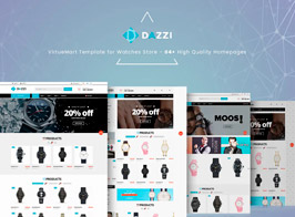 Dazzi VirtueMart Joomla Template For Watches Store
