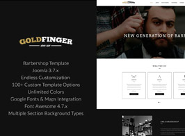 Goldfinger – Barbershop Joomla Template