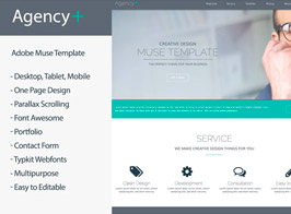 AgencyPlus – One Page Multi-Purpose Muse Template