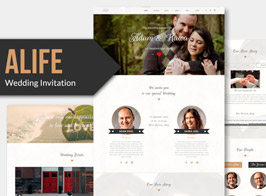 Alife – Wedding Invitation Muse Template YR