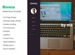 Bonesa – Portfolio One Page Muse Template