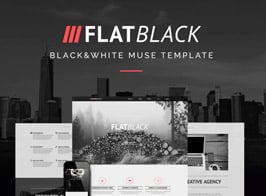 Flatblack – One Page Muse Template For Creatives