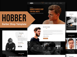 Hobber – Barbershop Hair Salon Muse Template YR