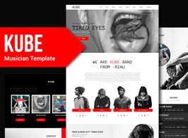 Kube – Musician, DJ, Band, Music Muse Template YR