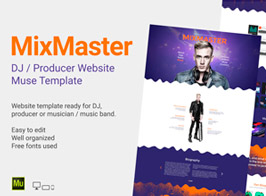 MixMaster – DJ Producer Website Muse Template