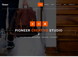 Pioneer – One Page MUSE Template