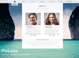 PixLens – Photography Portfolio Muse Template