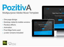 PozitivA – Multipurpose One Page Muse Template