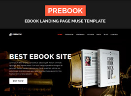 Prebook – eBook Landing Page Responsive Adobe Muse